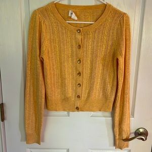 Heart loom cardigan.
